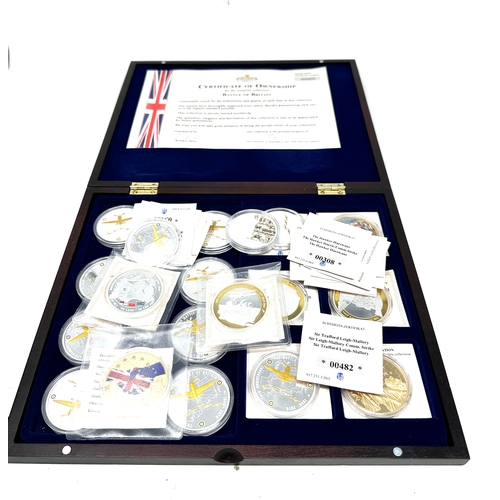 653 - Boxed Collection of Windsor Mint battle of britain Coins with c.o.a and certificate etc