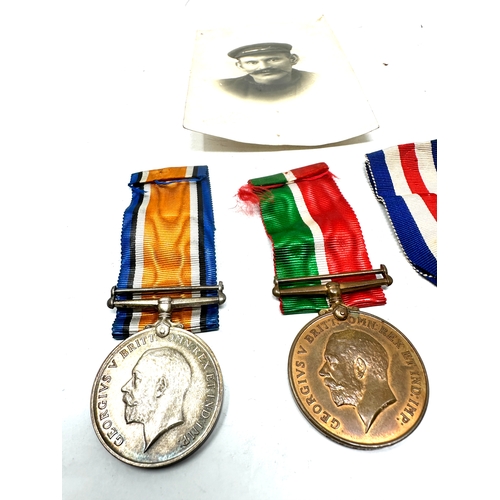 550 - ww1 mercantile marine medal pair inc photo & shipwreck mariners society  1873 to frederick gold