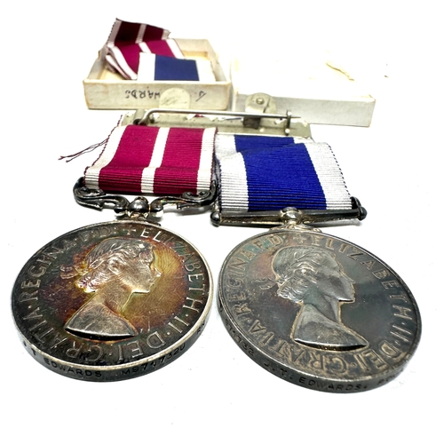 551 - ER.11 meritorious service medal & navy long service medal pair to FCMA J.T.EDWARDS M971732U R.N