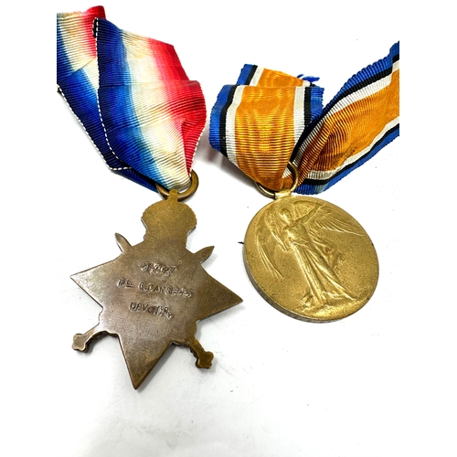 560 - ww1 medal pair to 3-7027pte g cansell devon .r