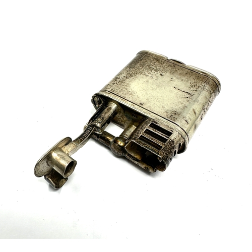 638 - vintage hallmarked silver dunhill lift arm cigarette lighter pat No 288806