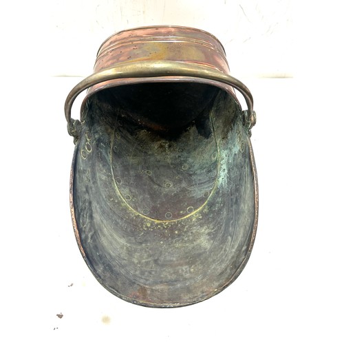 272 - Vintage copper coal skuttle