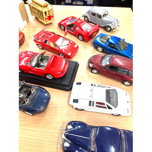 184 - Selection of vintage and later toy cars to include Burago, Maisto etc