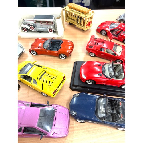 184 - Selection of vintage and later toy cars to include Burago, Maisto etc