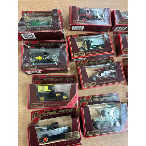 246 - Selection of boxed Matchbox Yesteryear model vehicles to include Model T, Talbot van, Renault type A... 