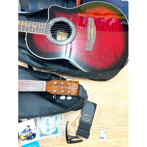 162 - Stretton Payne guitar, Elevation guitar, with accessories