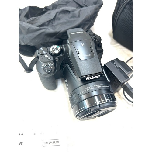 116 - Nikon Coolpix P900 black camera including battery, carry bag, charger and instruction manual, untest... 