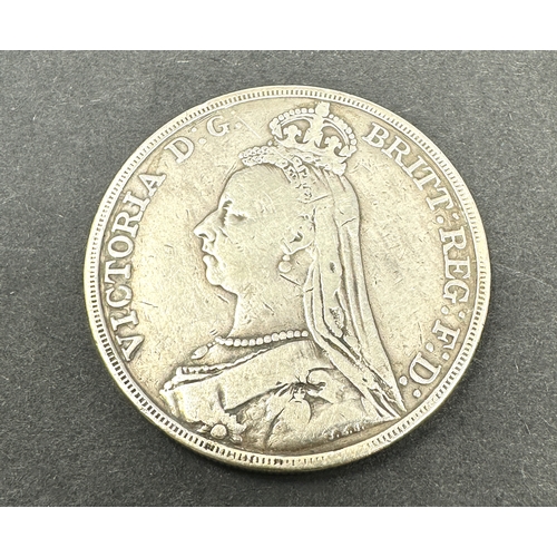 673 - Victorian 1892 silver crown