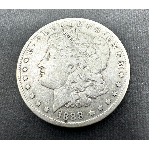 684 - 1888 o morgan silver dollar