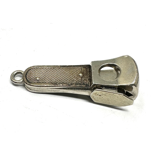 399 - Vintage hallmarked silver cigar cutter