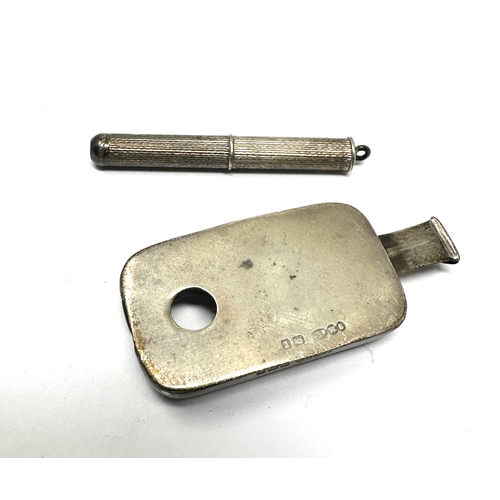 402 - Vintage silver cigar piercer & cigar cutter