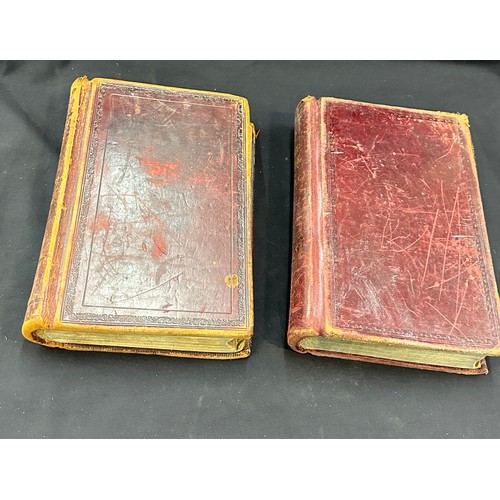 87 - 2 Vintage leather bound inventory books