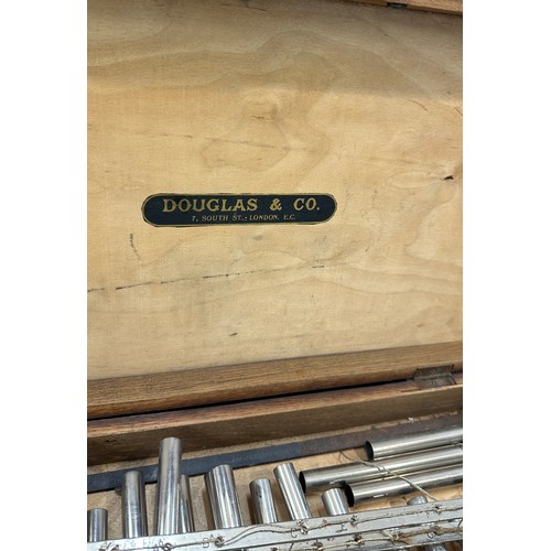 266 - Cased Douglas and co xylophone, in need of repair