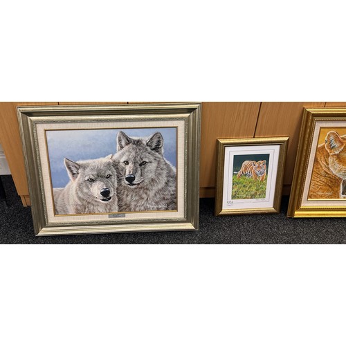 161 - Three framed prints by Stephen Gayford Arctic spirits, Mother favorite largest measures 25 inches by... 