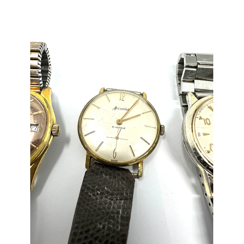 468 - 4 Vintage gents wristwatches inc poljot Avia Accurist & delano all watches are ticking