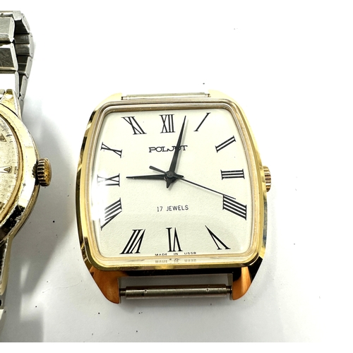 468 - 4 Vintage gents wristwatches inc poljot Avia Accurist & delano all watches are ticking