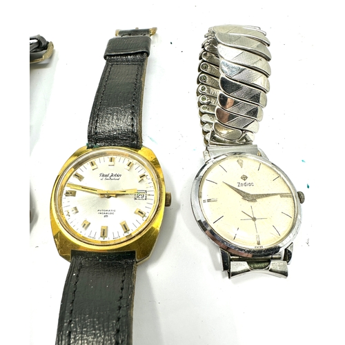 491 - Selection of 4 vintage gents wrist watches inc roider corvette paul jobin all untested