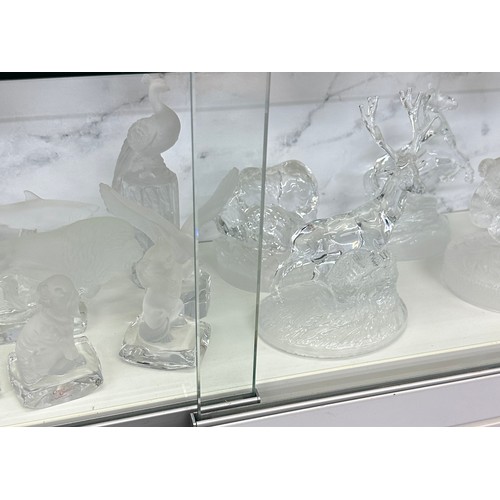 452 - Large selection of assorted glass figures