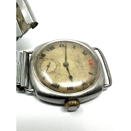 504 - early vintage gents longines trench style wristwatch  dial named  j.w benson london Longines the wat... 