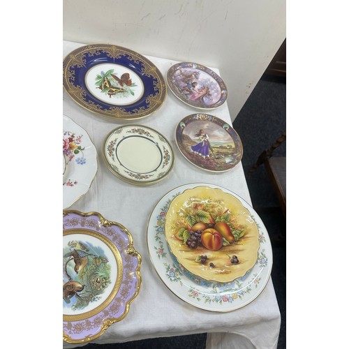 205 - Selection of collectors plates to include Coalport, Royal Albert etc