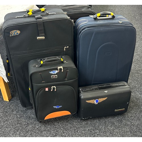 298 - Selection of five various sized suitcases- A/F