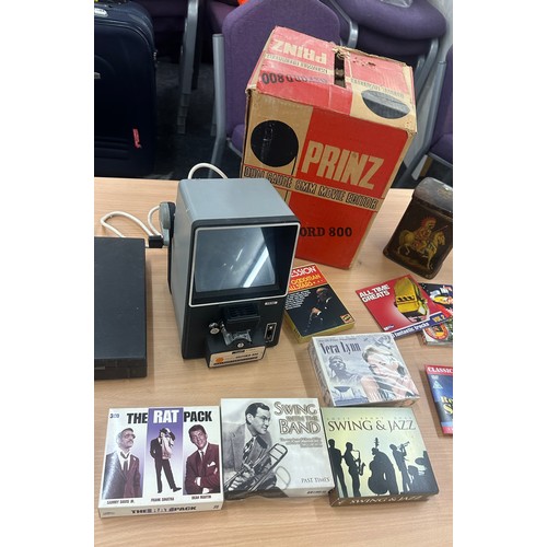 149 - Selection of various items to include a Prinz projector, temperature metre and probe, vintage sweet ... 