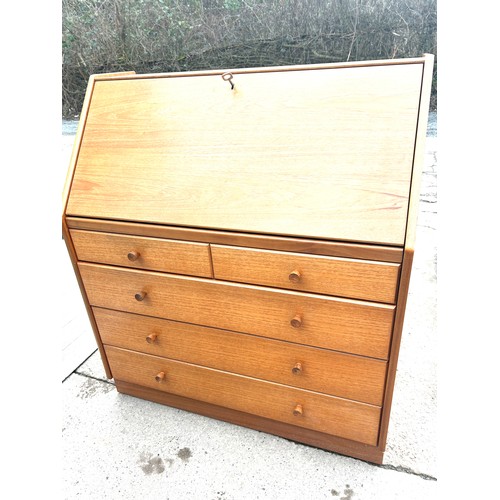 339 - Teak Nathan bureau 4 drawer 41 inches tall 36 inches wide 18 inches depth