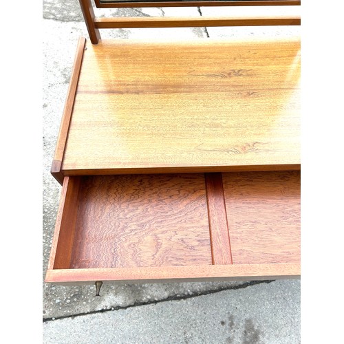 354 - A Younger Limited mid century teak 4 drawer dressing table with mirror 52 inches tall 54 inches wide... 