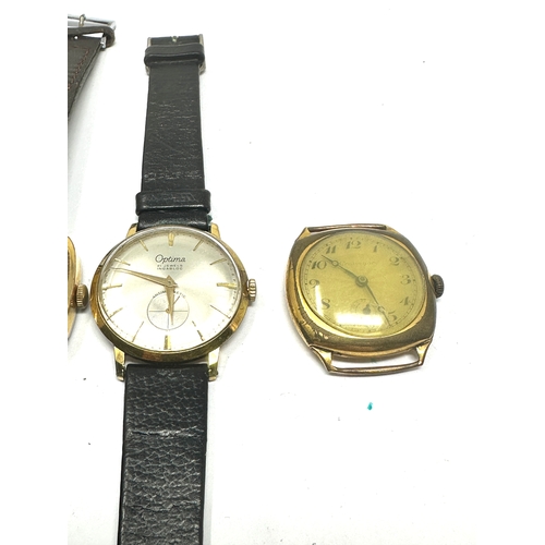 474 - 4 vintage gents wrist watches inc chalet oris  optima etc