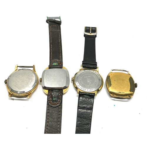 474 - 4 vintage gents wrist watches inc chalet oris  optima etc