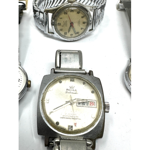 476 - selection of vintage gents wrist watches inc sekonda avia roma etc the watches are ticing