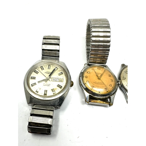 477 - selection of vintage gents wrist watches inc rotary automatic bifora oris & lacorda all are ticking