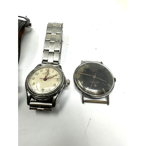 479 - selection of vintage gents wrist watches inc ingersoll simba , oris & waltham etc all are ticking