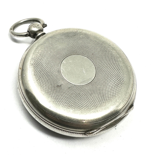 523 - antique silver open face pocket watch the watch is ticking