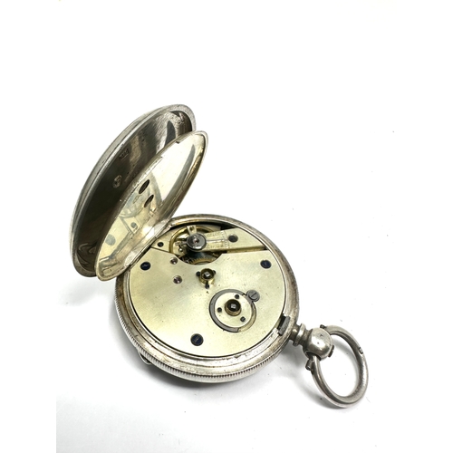 523 - antique silver open face pocket watch the watch is ticking