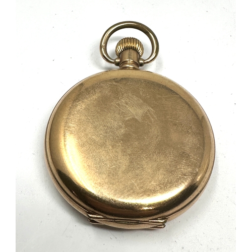 526 - Antique gold plated full hunter tavannes watch Co pocket watch the watch is ticking