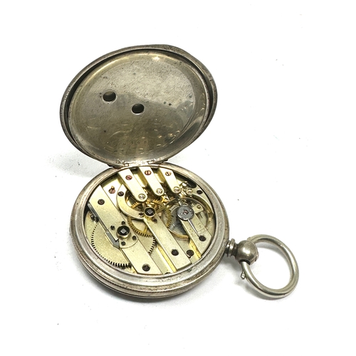 527 - Antique silver full hunter camerer kuss & Co pocket watch the watch is ticking