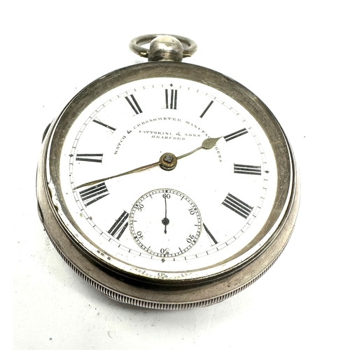 530 - Antique open face pocket watch fattorini & sons  waltham movement the watch is not ticking