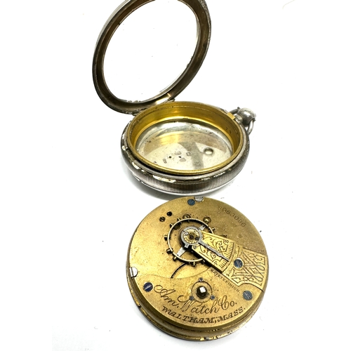 530 - Antique open face pocket watch fattorini & sons  waltham movement the watch is not ticking