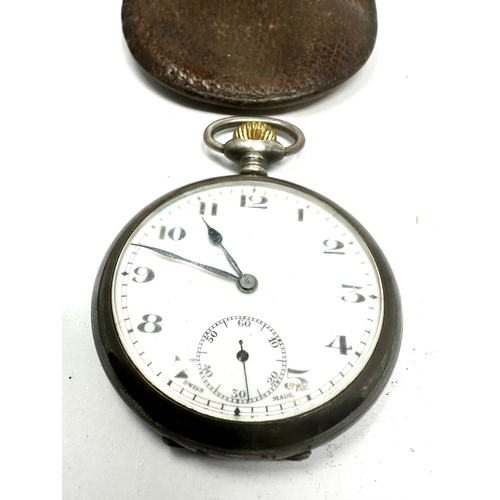 531 - Antique silver open face  pocket watch the watch is ticking