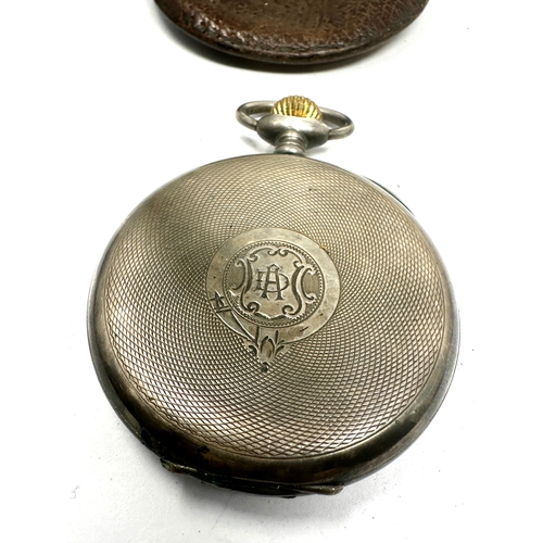 531 - Antique silver open face  pocket watch the watch is ticking