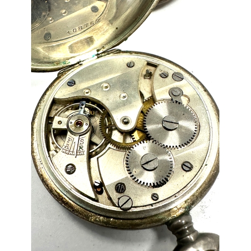 531 - Antique silver open face  pocket watch the watch is ticking