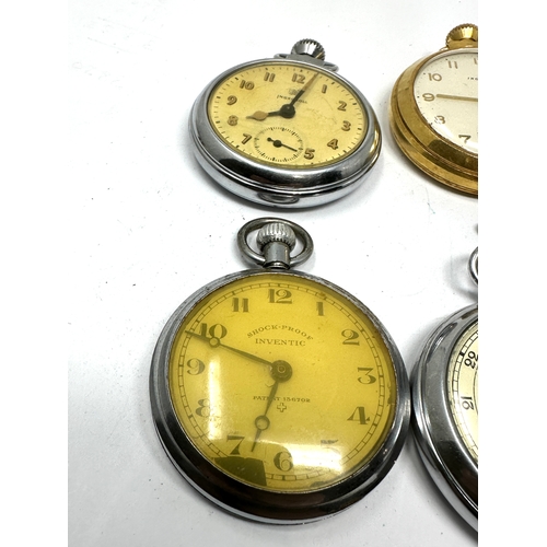 533 - 4 vintage pocket watches 2 ingersoll services & inventic 3 are ticking