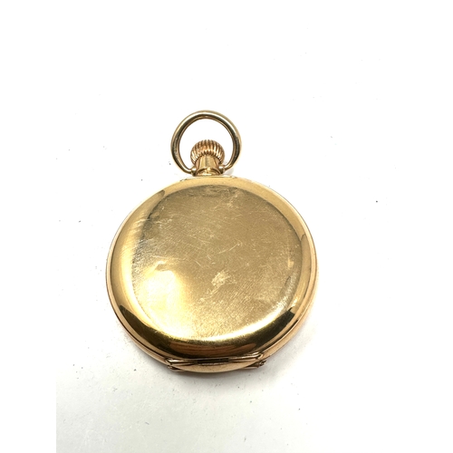 534 - Antique gold plated Full hunter waltham mass  pocket watch by fattorini & sons bradford the watch is... 