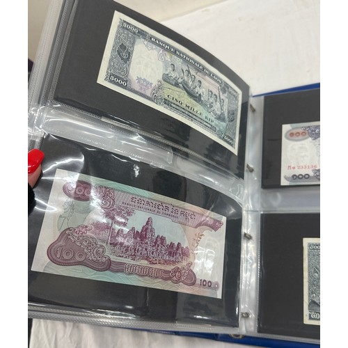 381 - 78 x Bank notes, most are mint uncirculated, some high values, and military money, war time occupati... 