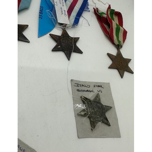 399 - Selection of Replica star medals includes The air Crew, the Atlantic Star, The France and German Sta... 