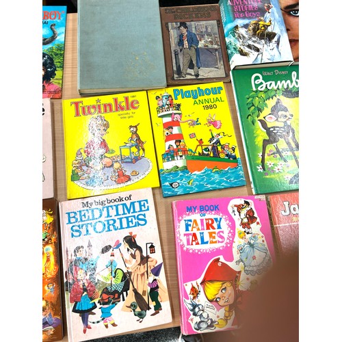 133 - Selection of vintage books and annuals to include ' Jack and Jill', ' Twinkle', fairy tales etc