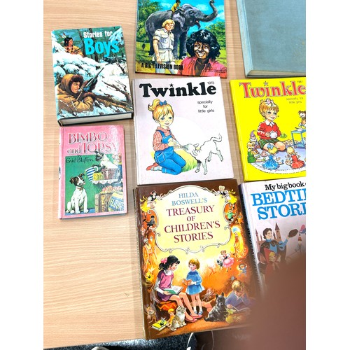 133 - Selection of vintage books and annuals to include ' Jack and Jill', ' Twinkle', fairy tales etc