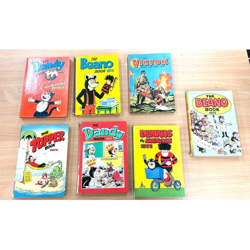 83 - Selection of vintage hard back books to include ' The Beano Book 1972, 1973', ' The Dandy Book 1970'... 