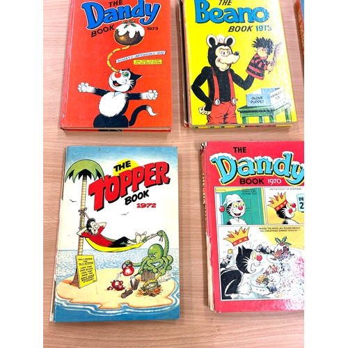 83 - Selection of vintage hard back books to include ' The Beano Book 1972, 1973', ' The Dandy Book 1970'... 